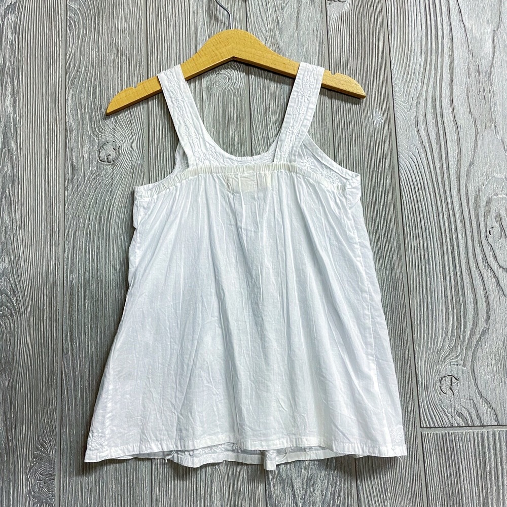 Antica Sartoria Boutique Girls‎ 2 3 White Paisley Floral Embroidered Top Breezy - Picture 4 of 4